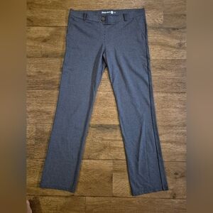 Betabrand Size XL Gray Striped Elastic Waist Pull On Pants